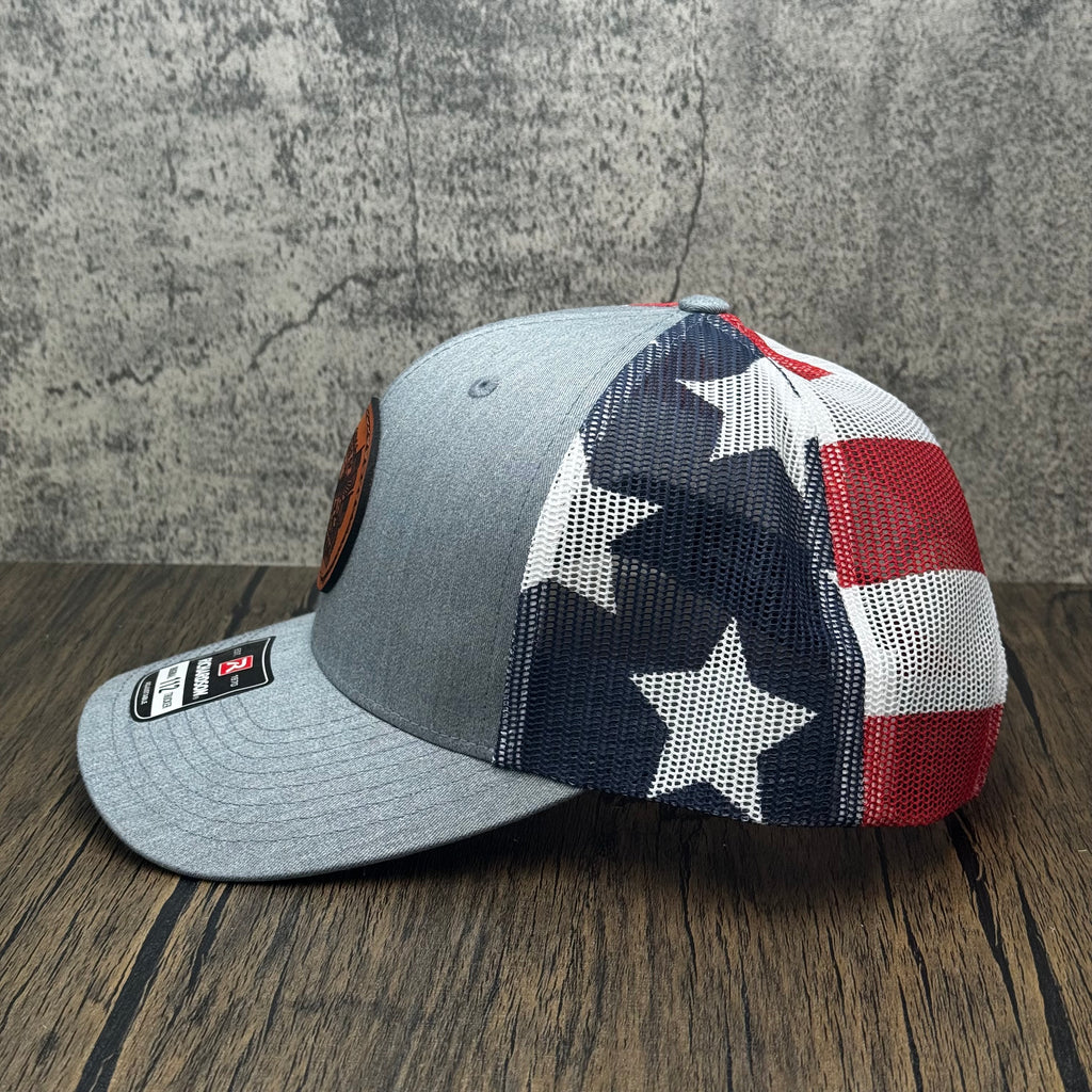 Freedom 250 Full Grain Leather Patch Hat – Richardson 112 Trucker 🇺🇸