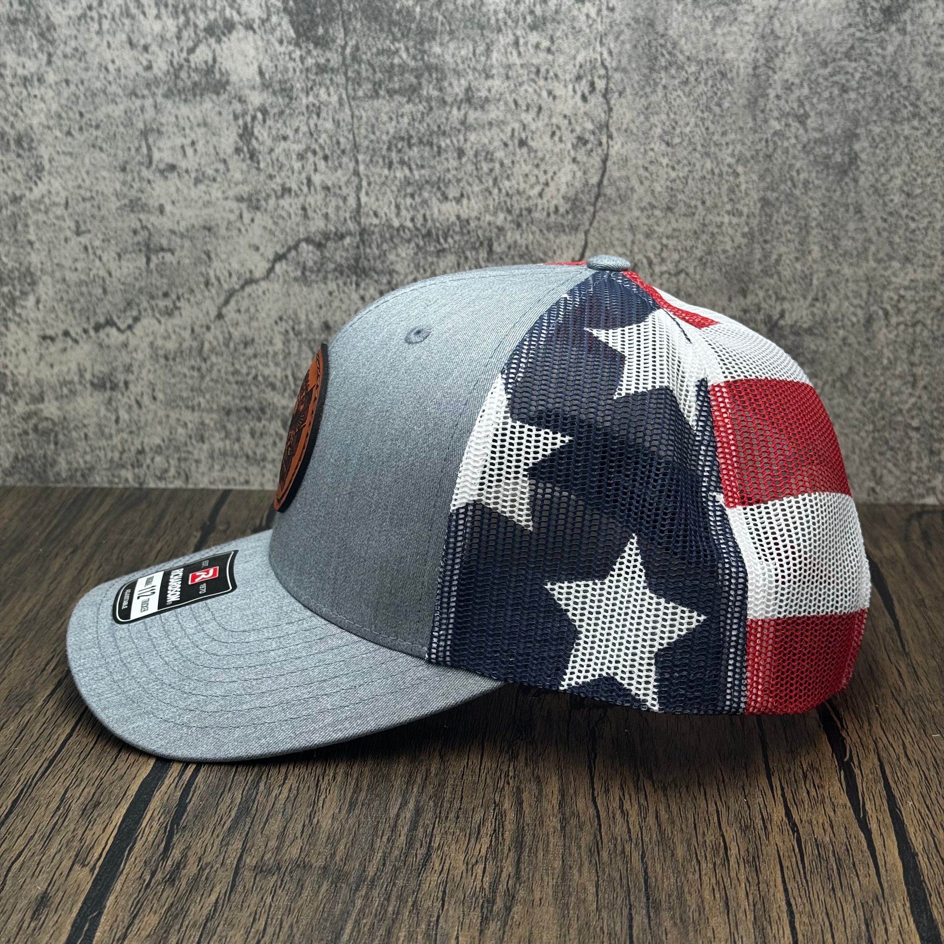 Freedom 250 Full Grain Leather Patch Hat – Richardson 112 Trucker 🇺🇸